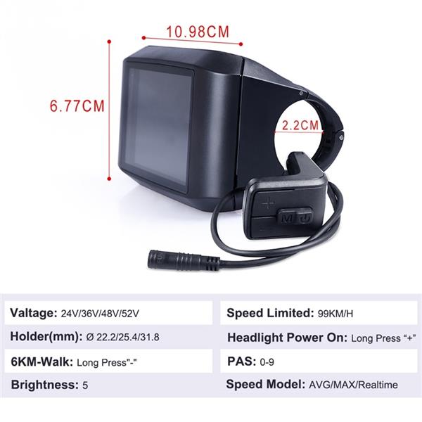 Grote foto bluetooth 750c display voor bafang fietsen en brommers elektrische fietsen