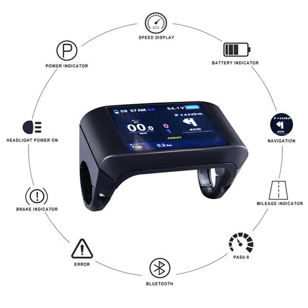 Grote foto bluetooth 750c display voor bafang fietsen en brommers elektrische fietsen