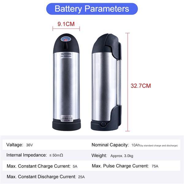 Grote foto 36 v 10.4 ah li ion lithium e bike bidon batterij fietsen en brommers elektrische fietsen
