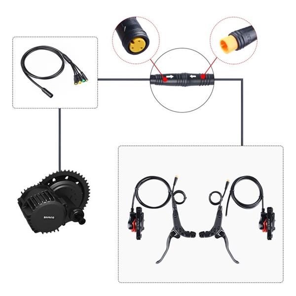 Grote foto compleet hydraulisch remsysteem voor bafang bbs01 bbs02 bbshd motoren overige accessoires