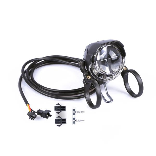 Grote foto elektrische fiets licht 3w waterdichte koplamp 60 lux met claxon fietsen en brommers elektrische fietsen