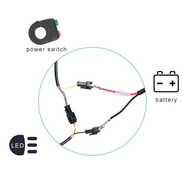Grote foto elektrische fiets licht 3w waterdichte koplamp 60 lux met claxon fietsen en brommers elektrische fietsen
