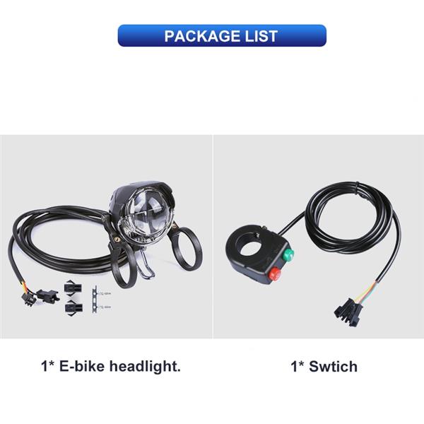 Grote foto elektrische fiets licht 3w waterdichte koplamp 60 lux met claxon fietsen en brommers elektrische fietsen