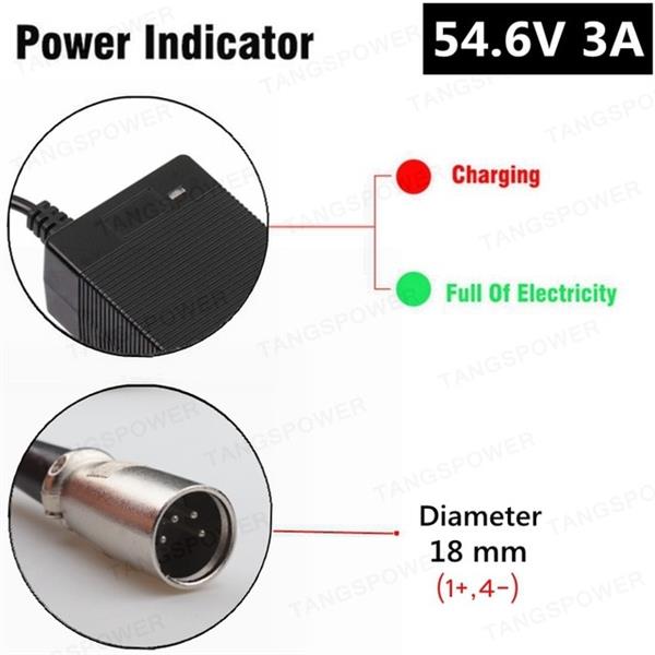 Grote foto 48 volt 3a lithium batterij oplader fietsen en brommers elektrische fietsen