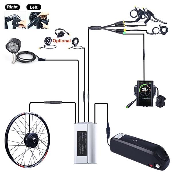 Grote foto bafang 48v 500w achterwiel hub motor fietsen en brommers elektrische fietsen