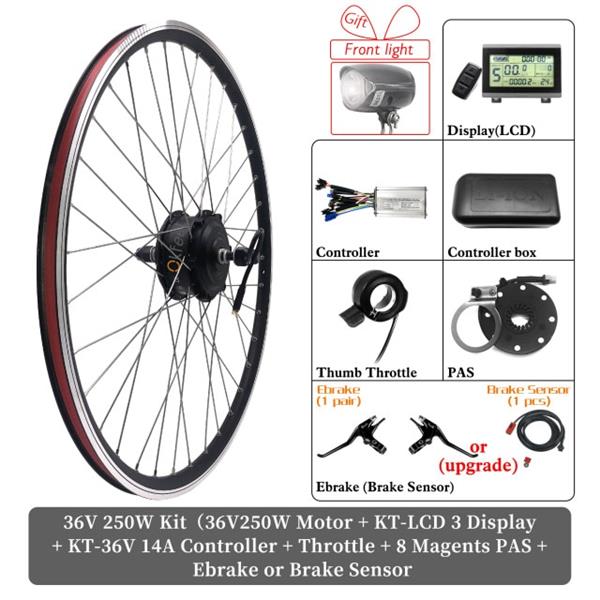 Grote foto ebike kit 36v 250w voorwiel motor ebike kit fietsen en brommers elektrische fietsen