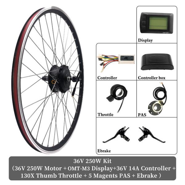 Grote foto ebike kit 36v 250w voorwiel motor ebike kit fietsen en brommers elektrische fietsen