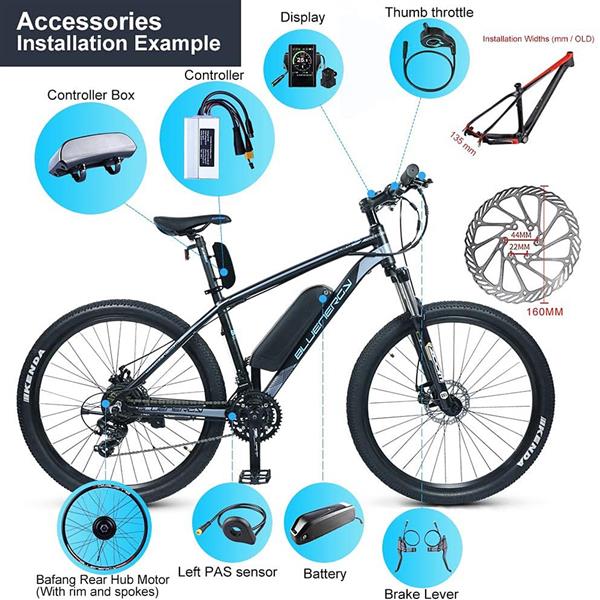 Grote foto e bike bafang achterwiel 48v 500w kit fietsen en brommers elektrische fietsen