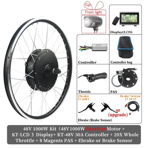 Grote foto ebike kit 36v 250w 500w 48v 500w 750w 1000w 1500w voor of achter wiel motor fietsen en brommers elektrische fietsen