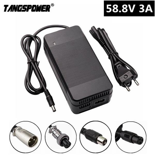 Grote foto 58.8v 3a elektrische fiets lader voor 14s 52v lithium batterij e bike charger hoge kwaliteit sterke fietsen en brommers elektrische fietsen