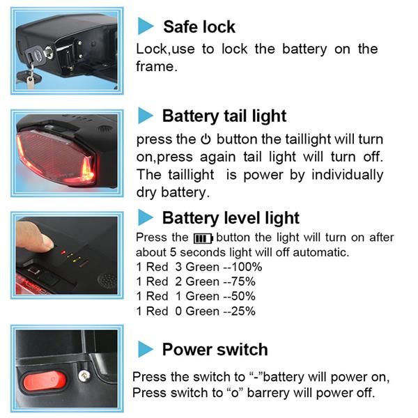 Grote foto 36v 18.8ah lithium e bike bagagedrager batterij samsung cellen fietsen en brommers elektrische fietsen