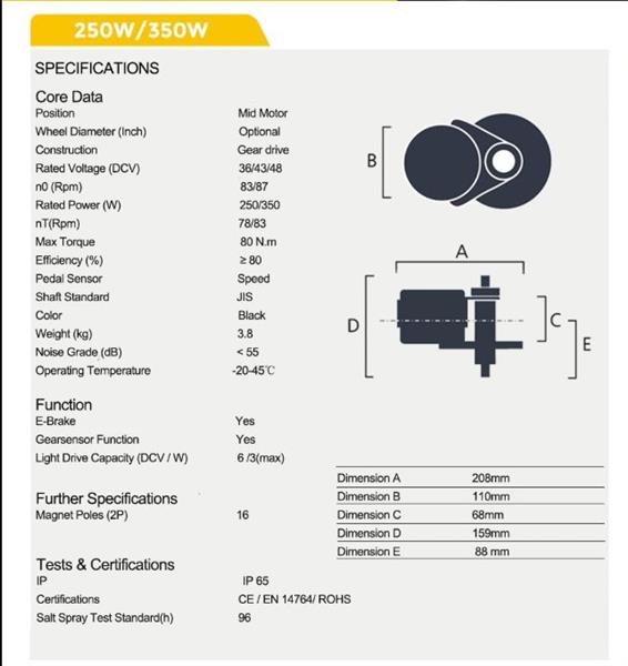 Grote foto bafang bbs01 250 w 350w 500w incl 36v17.5ah bagagedrager batterij fietsen en brommers elektrische fietsen