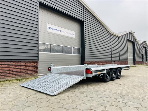 Grote foto vlemmix machinetransporter 3500 kg 400x180 nieuw met graafbakplateau opbergkist agrarisch aanhangwagens