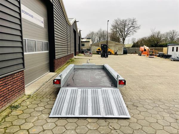 Grote foto vlemmix machinetransporter 3500 kg 400x180 nieuw met graafbakplateau opbergkist agrarisch aanhangwagens