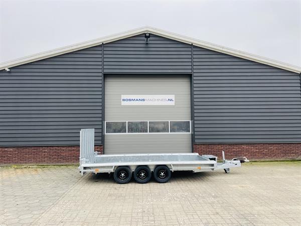 Grote foto vlemmix machinetransporter 3500 kg 400x180 nieuw met graafbakplateau opbergkist agrarisch aanhangwagens