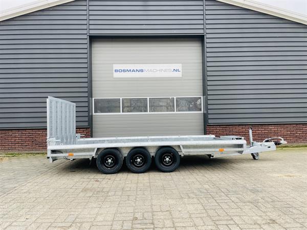 Grote foto vlemmix machinetransporter 3500 kg 400x180 nieuw met graafbakplateau opbergkist agrarisch aanhangwagens