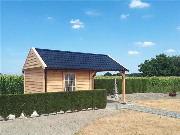 Grote foto tuinhuis douglas zadeldak exc. basis 600 x 400 tuin en terras tuinhuisjes en blokhutten