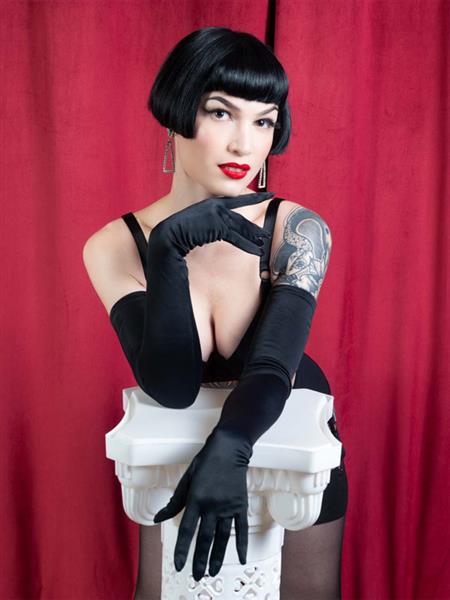 Grote foto what katie did long satin gloves. kleding dames ondergoed