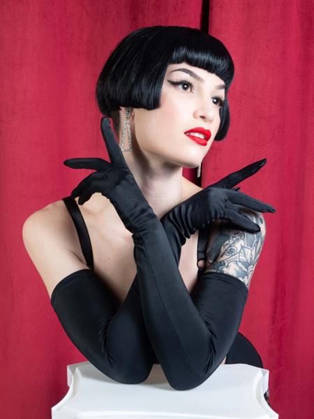 Grote foto what katie did long satin gloves. kleding dames ondergoed