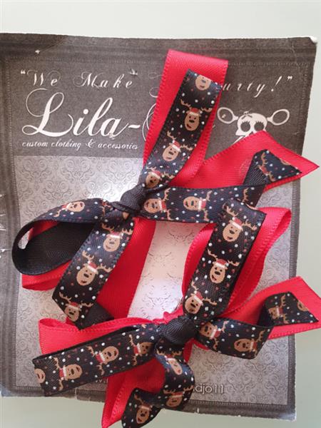 Grote foto lila jo christmas reindeir bows. kleding dames sieraden