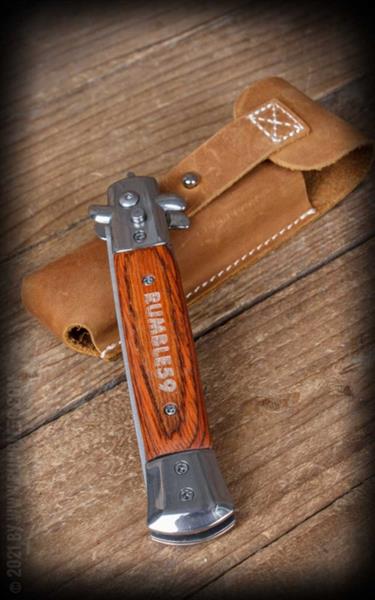 Grote foto rumble 59 switchblade comb with leather case. beauty en gezondheid gezichtsverzorging