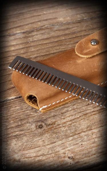 Grote foto rumble 59 switchblade comb with leather case. beauty en gezondheid gezichtsverzorging