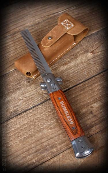 Grote foto rumble 59 switchblade comb with leather case. beauty en gezondheid gezichtsverzorging
