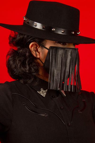 Grote foto katakomb fringe mask. kleding dames overige kledingstukken