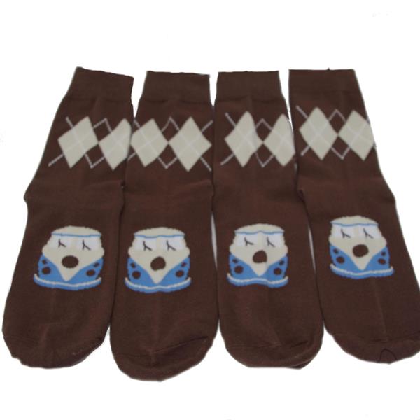 Grote foto warrior twin pack vw brown argyle socks. kleding heren schoenen