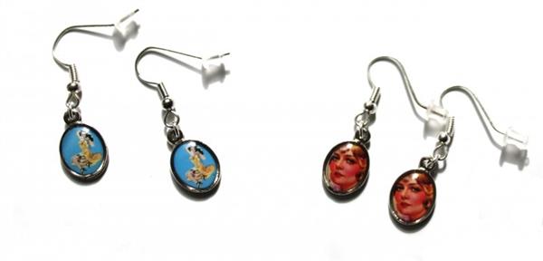 Grote foto cotton candies pinup oorbellen. kleding dames sieraden