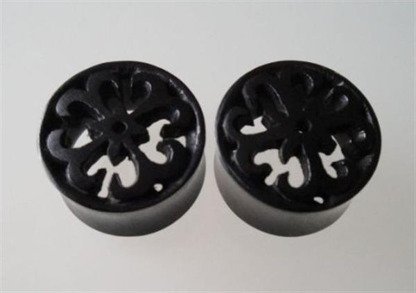Grote foto stretcher cirkel franse lelie 22 mm. sieraden tassen en uiterlijk piercings