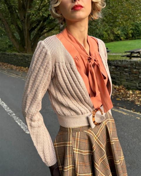Grote foto the house of foxy datemaker cardigan in pearl. kleding dames truien en vesten