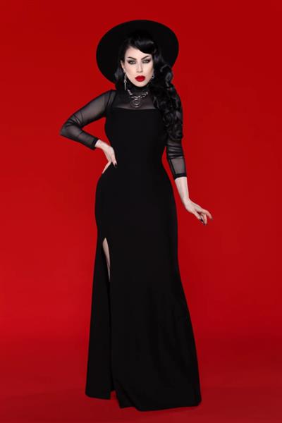 Grote foto katakomb onyx dress. kleding dames jurken en rokken