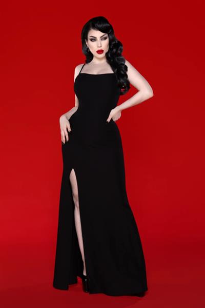 Grote foto katakomb onyx dress. kleding dames jurken en rokken