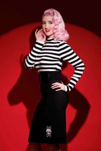 Grote foto katakomb jailhouse dress black. kleding dames jurken en rokken