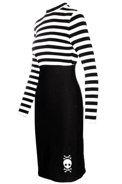 Grote foto katakomb jailhouse dress black. kleding dames jurken en rokken