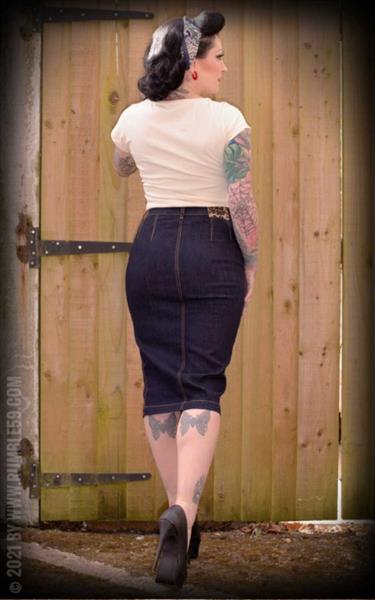 Grote foto rumble 59 high waisted jeans skirt second skin. kleding dames jurken en rokken