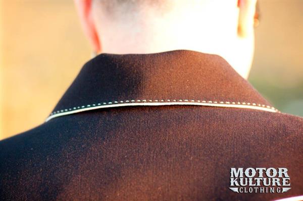 Grote foto motor kulture plymouth classic jacket in black with grey. kleding dames jassen zomer