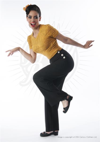 Grote foto pretty retro vintage style swing pants. kleding dames broeken en pantalons