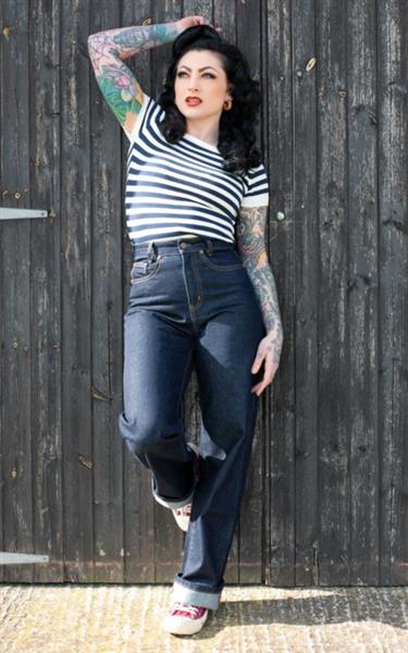 Grote foto rumble 59 marlene jeans the riveter in 32 34. kleding dames broeken en pantalons