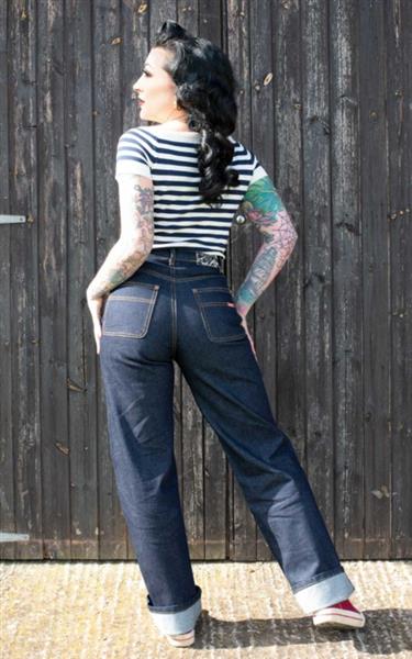 Grote foto rumble 59 marlene jeans the riveter in 32 34. kleding dames broeken en pantalons