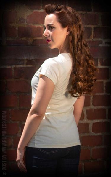 Grote foto rumble 59 scoop neck marilyn can do it tshirt. kleding dames overige kledingstukken