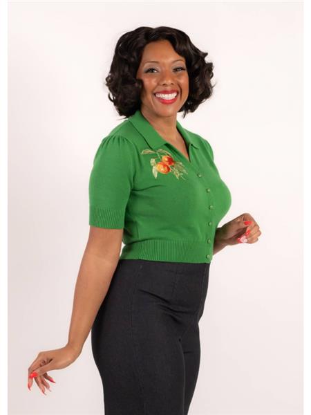 Grote foto collectif jan vintage peach cardigan. kleding dames truien en vesten