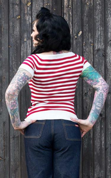 Grote foto rumble 59 striped sweater the red stripes kleding dames overige kledingstukken
