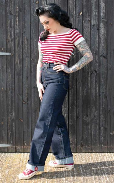 Grote foto rumble 59 striped sweater the red stripes kleding dames overige kledingstukken