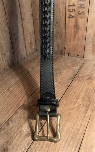 Grote foto rumble 59 leather belt with braided detail. kleding dames riemen