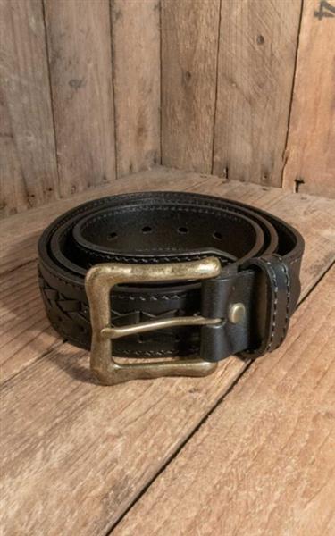Grote foto rumble 59 leather belt with braided detail. kleding dames riemen