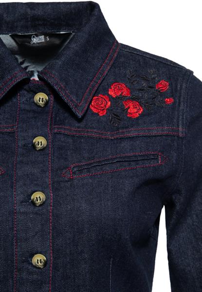 Grote foto queen kerosin western dress roses in small. kleding dames jurken en rokken
