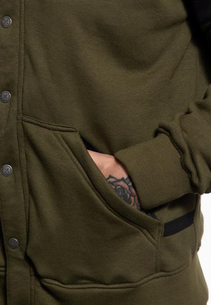 Grote foto king kerosin sweat jacket in olive green speedway kings kleding dames jassen zomer