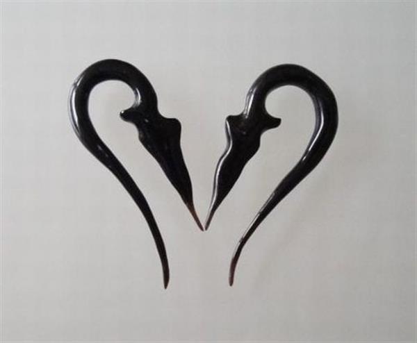 Grote foto stretcher van hoorn haak klein 4 mm. sieraden tassen en uiterlijk piercings